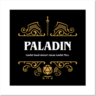 Paladin Class Tabletop RPG Gaming Posters and Art